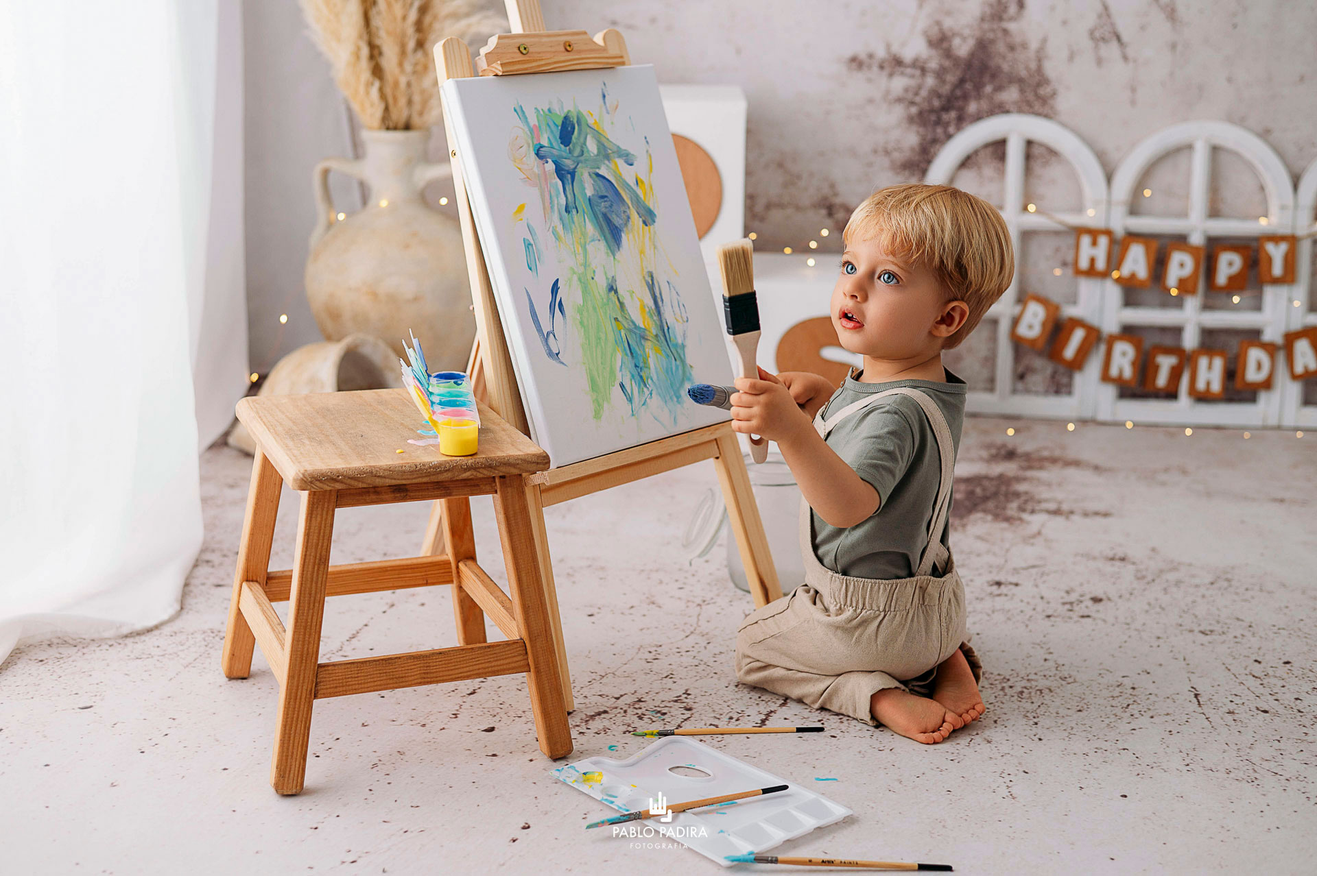 Cumpleaños original para niños en Cádiz con pintura creativa